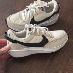 Nike Off-White and Black Running Shoes